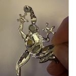 Vintage Rhinestone & Enamel Frog Pendant Magnetic Bail Photo 3