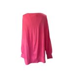 Chico's Chico’s Big Heart Pink Pullover Sweater Lightweight Valentine’s Day Size XL Photo 2