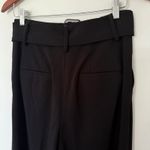 EXPRESS Womens Black High Rise Wide Leg Belted Trousers Career Pants Sz 8R Photo 2