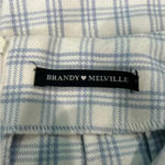 Brandy Melville high rise blue and white plaid mini skirt Photo 2