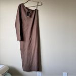 Monrow Brown One Shoulder Sweater Dress Womens M Midi Fall Old Money Classic Size M Photo 1