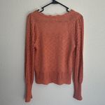 LC Lauren Conrad  Square Neck Coral Knit Sweater Size Small Photo 4