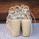 NWOB Kanna Snake Print Leather Espadrille Wedge Shoes White Size 8 Photo 5