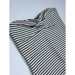 Maeve  Anthropologie Black White Ruched Striped Strapless Top Sz LG New with Tags Photo 8