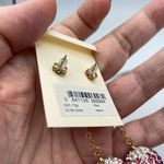 Amrita Singh  Austrian Crystal Ball Drop Pink Chain Earrings Photo 3