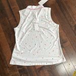 Lady Hagen  Sleeveless Golf Polo shirt White Fruit print Size M NWT Tennis Active Photo 2