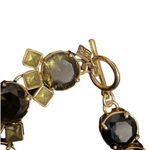 Banana Republic Black Gray Green Stones Gold Plated Bracelet Photo 10