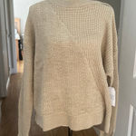 Creme pullover sweater large textured Photo 0