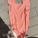 Double Zero Orange Gingham Swimsuit Cottagecore Fairy Milkmaid Beach Photo 0