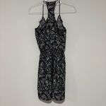 Banana Republic  smocked waist ruffle geometric racerback y2k dress‎ black size 4 Photo 1