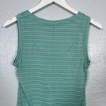 Royal Robbins Women XS Green Stripe Tank Top Ribbed Knit Stretch Gorp Granola Photo 6