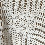 Isabella Rodriguez  | Medium | Beige Crochet Knit Ramie / Cotton Cardigan Sweater Photo 3