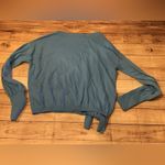 Lilly Pulitzer Nariah sweater Zanzibar blue soft side tie balloon sleeve Med Photo 4