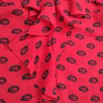 Torrid Tank Top Red Lips Ruffled Chiffon Sheer Blouse Rocky Horror Plus Size 4X Photo 4