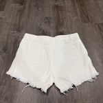 SheIn White Raw Hem High Rise Denim Shorts Photo 1