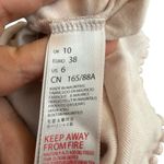 Topshop  6 Babydoll Embroidered Tee Shirt Light Pink Ruffle Hem‎ Cotton Coquette Photo 4