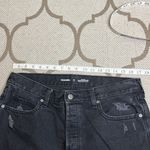 Old Navy  high rise slouchy straight distressed button fly black jeans, 12 tall Photo 11