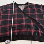 Torrid NWT Black Red Plaid Brushed Waffle Surplice Drop Shoulder Top Size 3X Photo 8