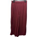 Madewell  Womens Clement Maroon Cropped Cullotes Wide Leg Pants  Size M Photo 1