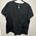 Jaanuu Women’s  Size 1x Black Short Sleeve Scrub Top With‎ Pockets Photo 0