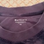 Athleta Farallon Blue Gray Camo Sweatshirt Cropped women’s size 1X Photo 3