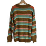 Hurley  ladies pullover cozy argyle crewneck sweater size medium Photo 8