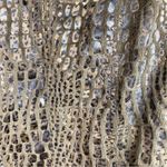 Ruby Rd  Metallic Cheetah Print Zip Up Collared Jacket Elastic Waist 3/4 Sleeves Photo 2