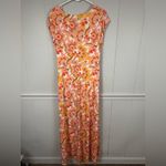 NWT AFRM Anthropologie Lizette Coral Floral Cutout Slinky Maxi Dress 2X Boho Orange Photo 7