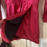 ZARA  Laminated Fuschia Mini Dress Vneck Photo 3