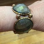 Amrita Singh Vintage gunmetal and brass statement bracelet. Stretch to fit. Photo 0