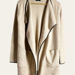 ZARA  Beige Knit Waterfall Open Front Cardigan Jacket Size M Photo 2