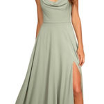 Lulus Romantically Speaking Sage Green Cowl Lace Photo 0