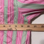 Ralph Lauren  Pajama Button Down Shirt Dress Size Medium Pink green Cotton Photo 6