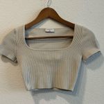 Babaton Aritzia Sculpt Knit Squareneck Cropped T-Shirt 092 Photo 0