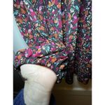 Ava & Viv 3X Black Floral Peasant Blouse Balloon Sleeve Boho Top Photo 8