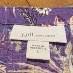 J. Jill Linen Sleeveless Floral Dress w Pockets Purple Medium LARGE Photo 4