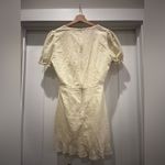 RUNAWAY THE LABEL Ditsy Yellow Lemon Polk-a-dot Cotton Mini Dress Sz Medium FLAW Photo 15