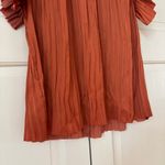 Ulla Johnson Elli Top Satin Blouse Shirt Orange Size 2 As Seen On TV Pleated Tie Photo 13