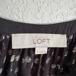 Loft Black White Cherry Print V-Neck Sleeveless Tank Blouse Womens S Careerwear Photo 2