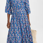 Tiare Hawaii  Surry Maxi Dress Lei Bright Blue Photo 0