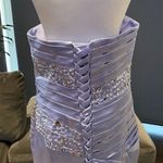 Women’s Strapless Lilac/Silver Formal Prom Party Dress Corset Back Size 16 *READ Photo 2