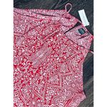 Soho Red White Blue Paisley Summer Halter Blouse Top X LARGE NWT Flowy Romantic Photo 5