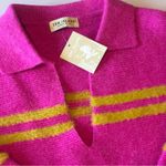 ZEN ISLAND Boutique Women’s Long Sleeve Collared & Striped Crop Sweater NWT Sz M Yellow Size M Photo 7