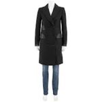 Burberry  Wool Cashmere Blend Leather Trim Tailored Coat Women US2 Photo 8