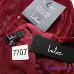 New! Lulus Red Velvet VNeck Sleeveless‎ Maxi Dress, XL Photo 13