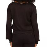 Michael Kors Michael Black Smocked Trim Top Medium Photo 5