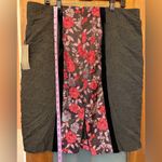 New York & Co Eva Mendes Rose Embossed Plus Skirt Lined Embroidered Size 18 Black Photo 11