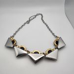 Stella & Dot  Rory Black Cabochon & Gray & Clear Rhinestone Necklace Photo 4