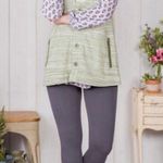 Matilda Jane NWT Out The Door Knit Vest Green Button Front Collar Pocket XS Photo 0