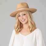 San Diego Hat Company x Anthropologie Coastal Sunset Women's Stiff Brim Fedora Tan Photo 3